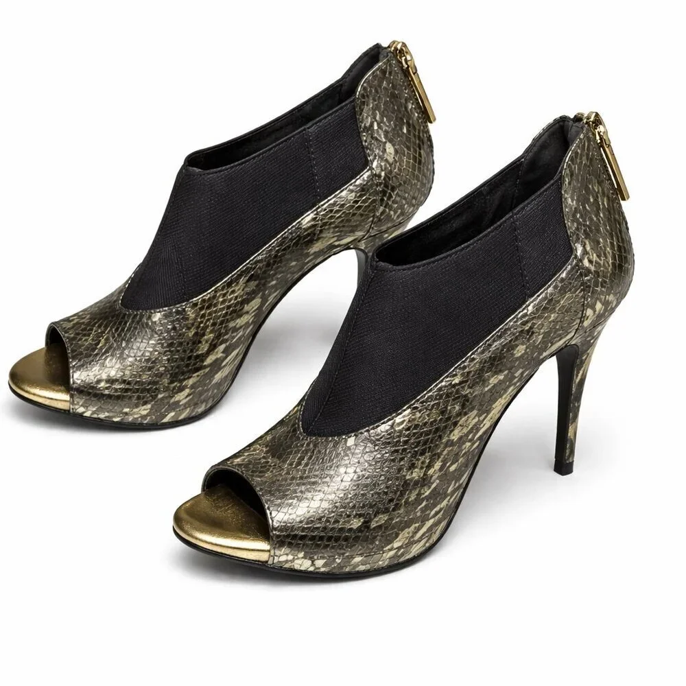 DONALD J PLINER Sassi Black Gold Booties Size 6M